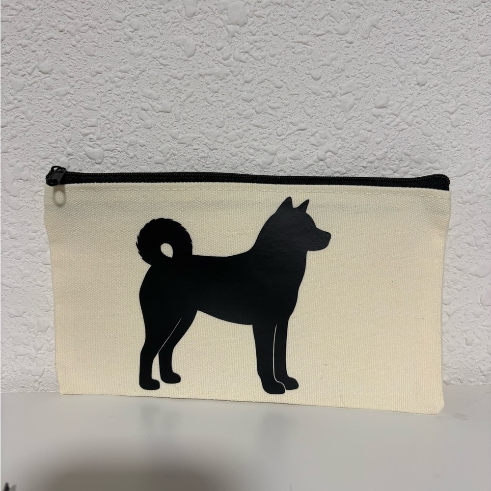 New Custom Akita Breed Dog Cosmetic Pouch